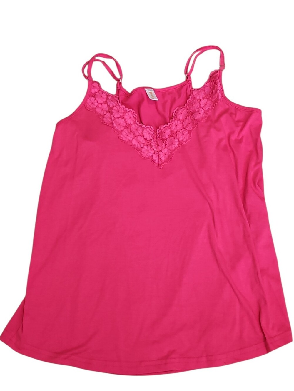 Women’s Pink Lace-Trim Camisole Size Large Shirley & Stone